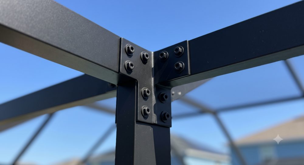 Aluminum pool cage frame and hardware in Sarasota, FL