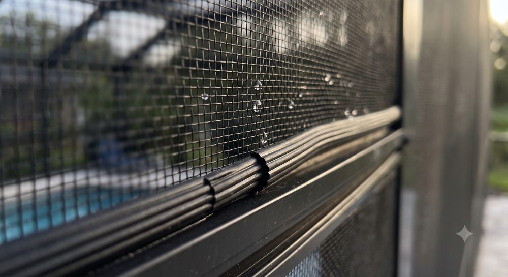 New pool cage screen mesh and spline, Sarasota FL