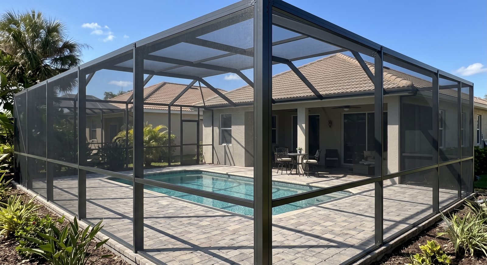 New pool cage rebuild and replacement in Sarasota, FL
